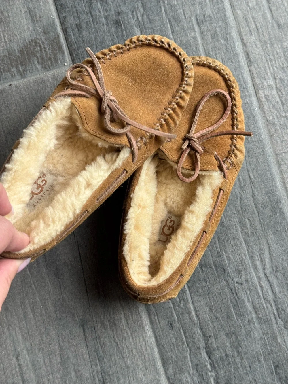 UGG toddler chestnut slippers